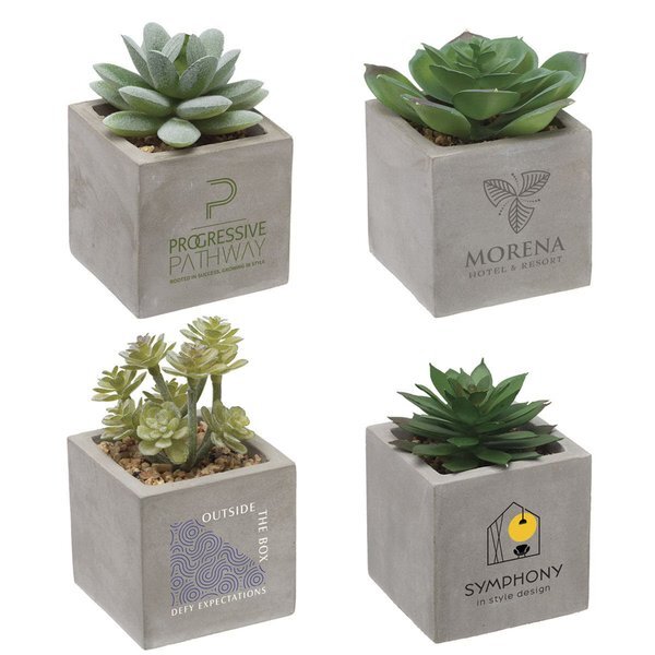 Mini Faux Potted Succulent