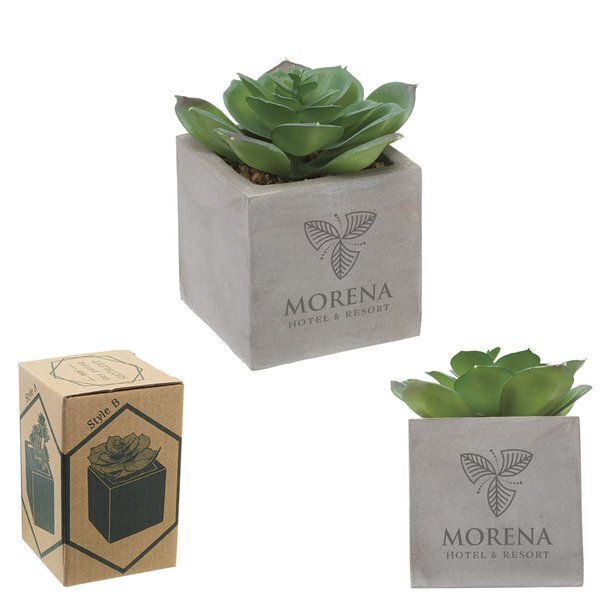 Mini Faux Potted Succulent