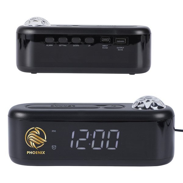 Ambiance Digital Alarm Clock w/ Ocean & Aurora Ceiling Projection