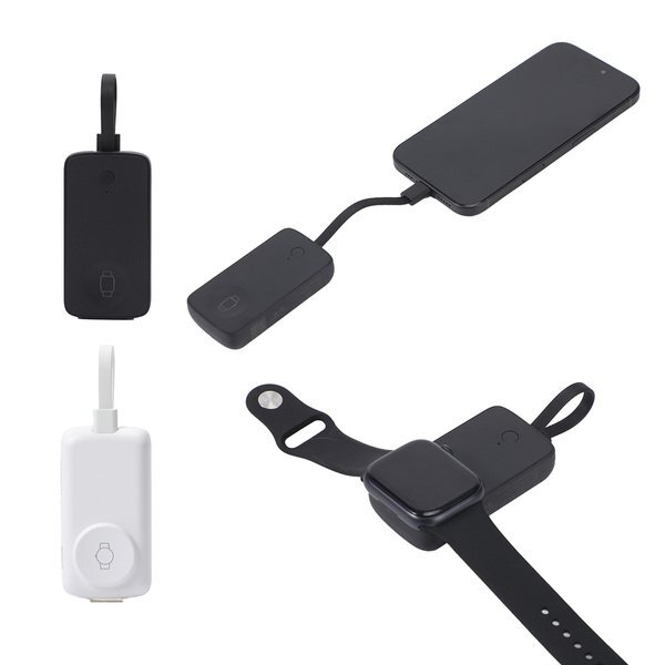 Baron Power Bank w/ Watch Charger & Built-In Cable, 2000mAh