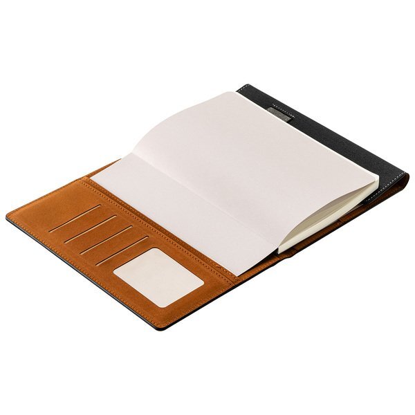 Folio Refillable Hard Cover Journal w/ Card Pockets & Magnetic Closure, 6-1/2" x 8-1/2"