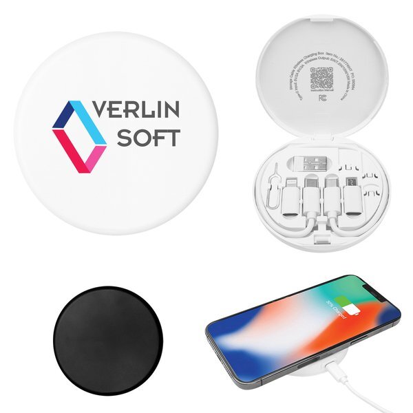 Charging Cord & Adapter Set in Wireless Charging Case