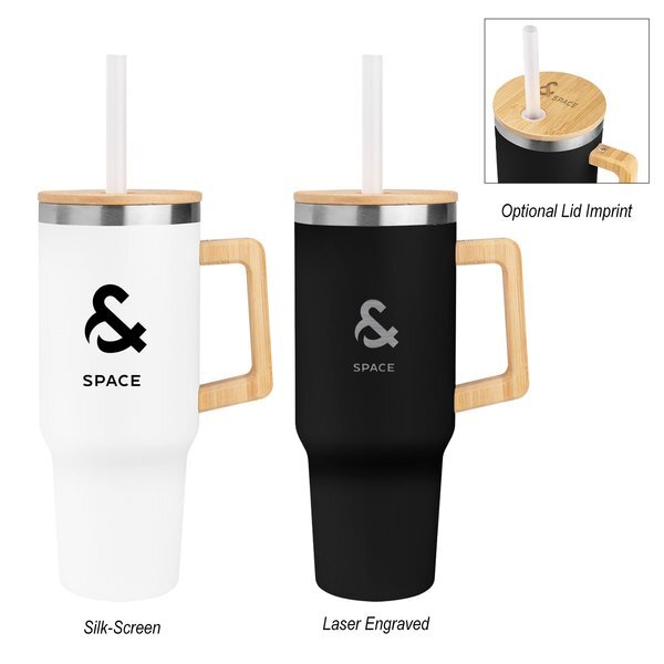 Carolina Intrepid Recycled Stainless Steel Vacuum Insulated Tumbler w/ Straw, 40oz.