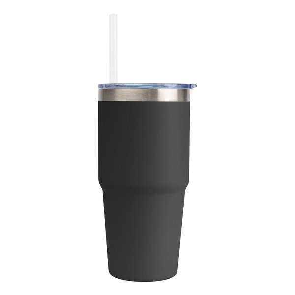 Brea Recycled Stainless Steel Tumbler w/ Straw, 14oz.
