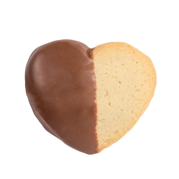 Chocolate Dipped Heart Butter Cookie