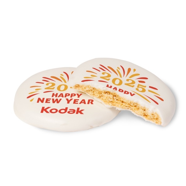 Iced Vanilla Round Cookie with Edible Imprint