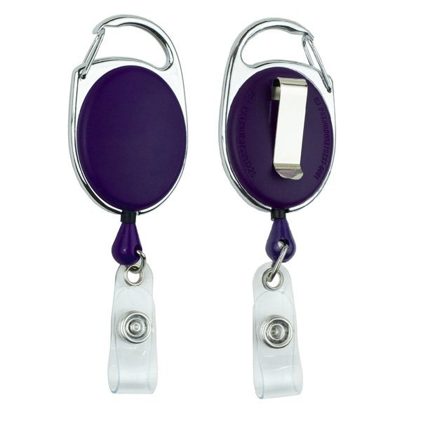 Retractable Carabiner Badge Holder, 30" Cord