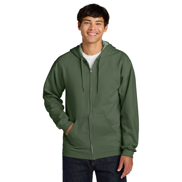 Gildan® Softstyle® Midweight Fleece Cotton/Poly Full-Zip Unisex Hooded Sweatshirt