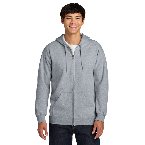 Gildan® Softstyle® Midweight Fleece Cotton/Poly Full-Zip Unisex Hooded Sweatshirt