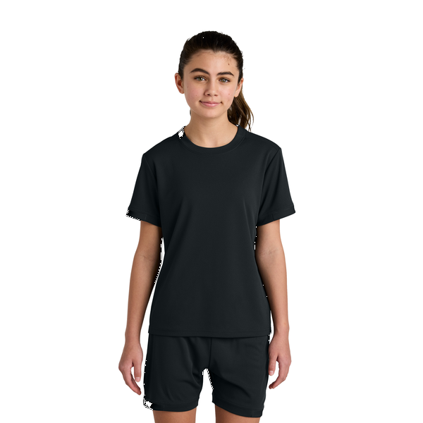 Sport-Tek® Club Recycled Poly Short Sleeve Youth Crew Tee