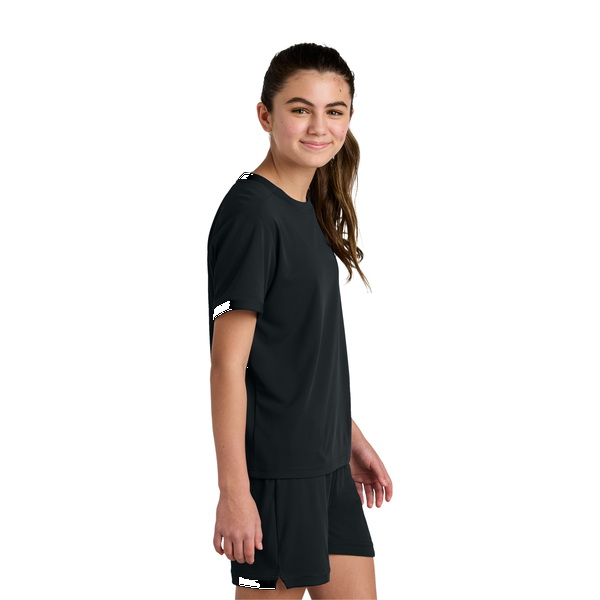 Sport-Tek® Club Recycled Poly Short Sleeve Youth Crew Tee