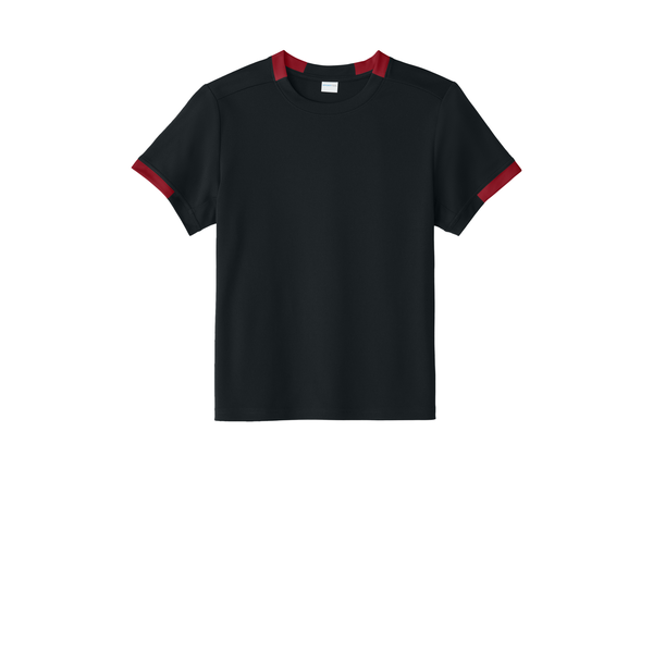 Sport-Tek® Club Recycled Poly Short Sleeve Youth Crew Tee