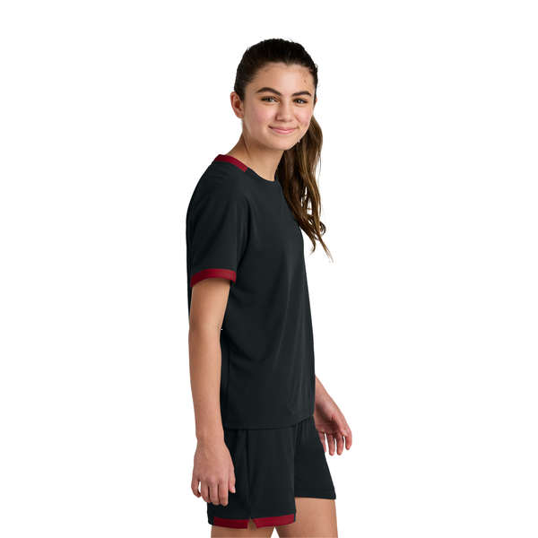 Sport-Tek® Club Recycled Poly Short Sleeve Youth Crew Tee