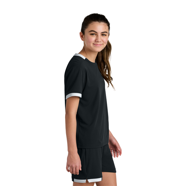 Sport-Tek® Club Recycled Poly Short Sleeve Youth Crew Tee