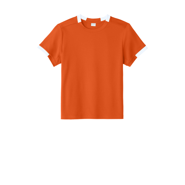 Sport-Tek® Club Recycled Poly Short Sleeve Youth Crew Tee