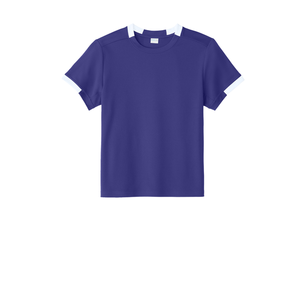 Sport-Tek® Club Recycled Poly Short Sleeve Youth Crew Tee