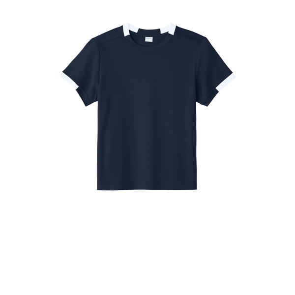 Sport-Tek® Club Recycled Poly Short Sleeve Youth Crew Tee