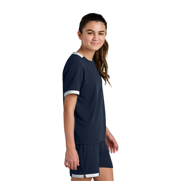Sport-Tek® Club Recycled Poly Short Sleeve Youth Crew Tee