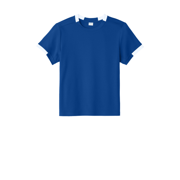 Sport-Tek® Club Recycled Poly Short Sleeve Youth Crew Tee