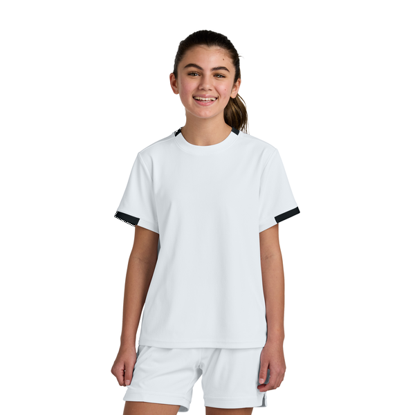 Sport-Tek® Club Recycled Poly Short Sleeve Youth Crew Tee
