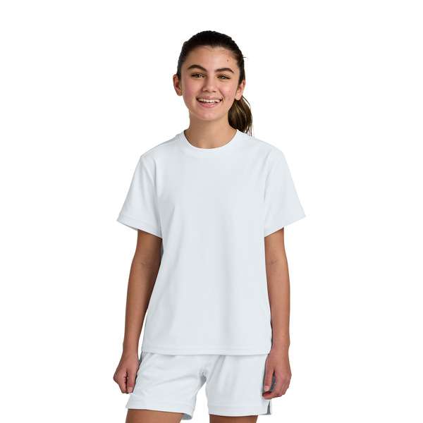 Sport-Tek® Club Recycled Poly Short Sleeve Youth Crew Tee