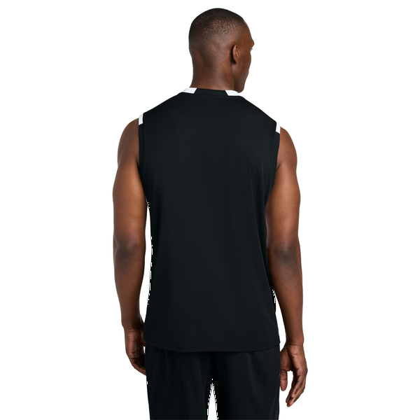 Sport-Tek® Club Recycled Poly Sleeveless Men's V-Neck Tank