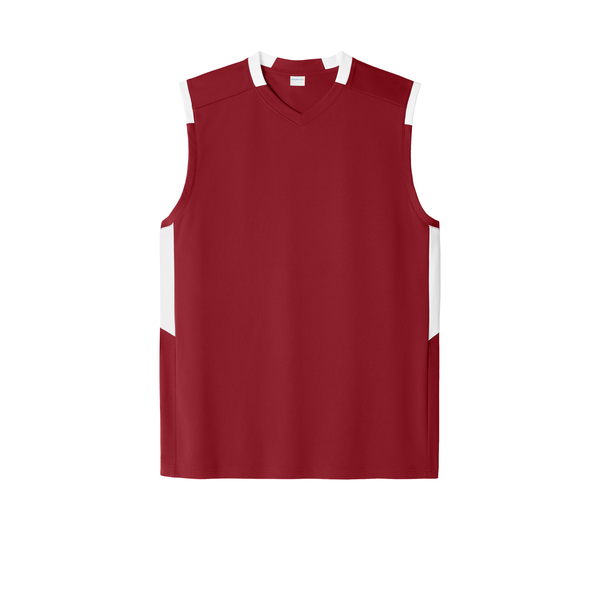 Sport-Tek® Club Recycled Poly Sleeveless Men's V-Neck Tank