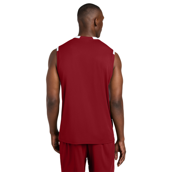 Sport-Tek® Club Recycled Poly Sleeveless Men's V-Neck Tank