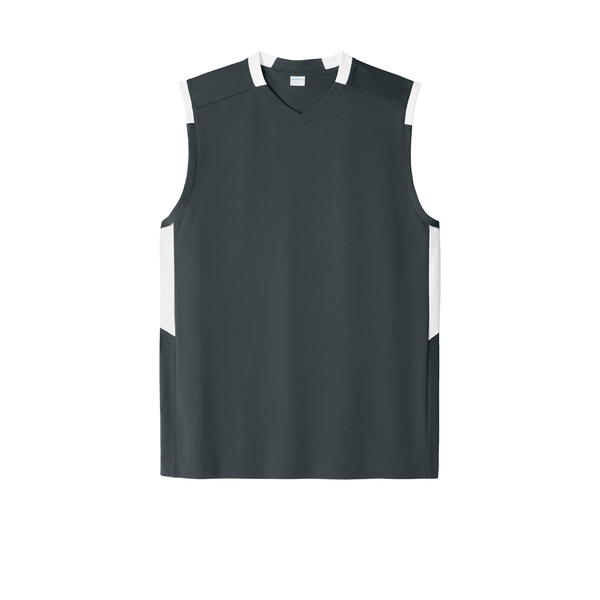 Sport-Tek® Club Recycled Poly Sleeveless Men's V-Neck Tank
