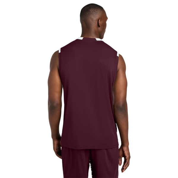 Sport-Tek® Club Recycled Poly Sleeveless Men's V-Neck Tank