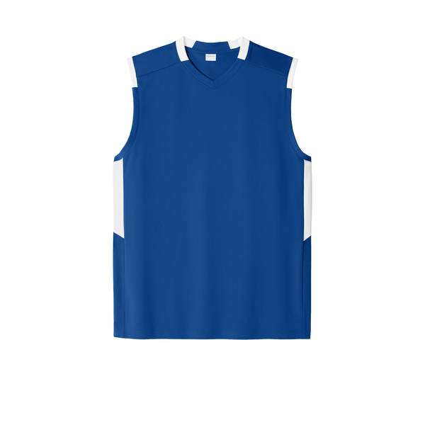 Sport-Tek® Club Recycled Poly Sleeveless Men's V-Neck Tank