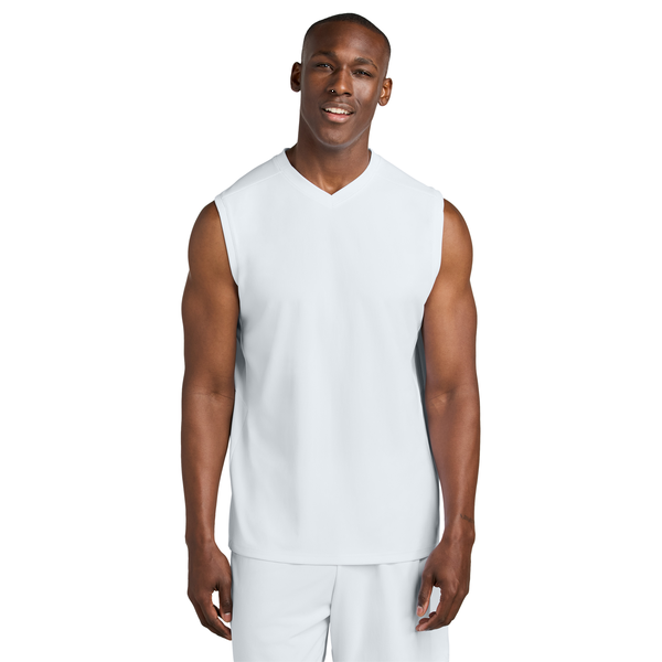 Sport-Tek® Club Recycled Poly Sleeveless Men's V-Neck Tank