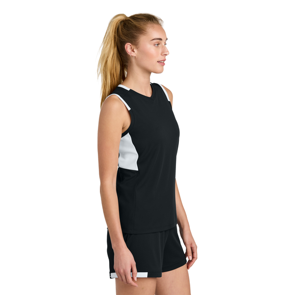 Sport-Tek® Club Recycled Poly Sleeveless Ladies' V-Neck Tank