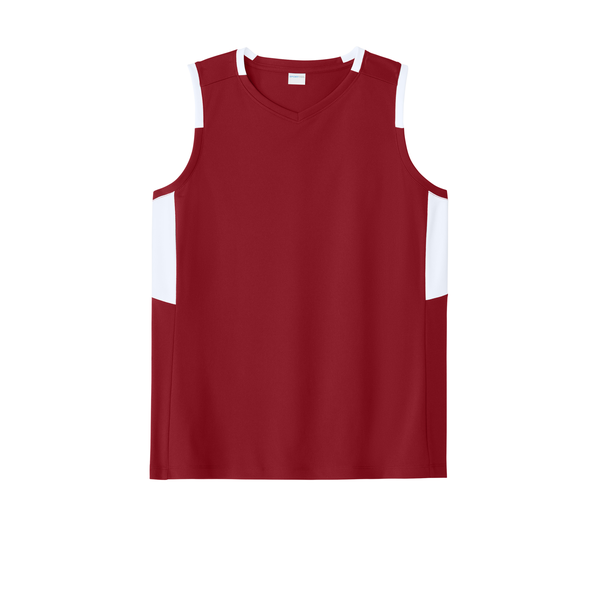 Sport-Tek® Club Recycled Poly Sleeveless Ladies' V-Neck Tank