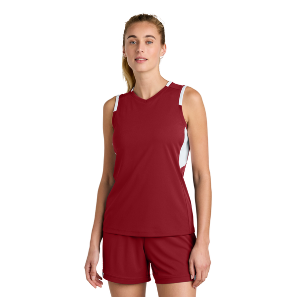 Sport-Tek® Club Recycled Poly Sleeveless Ladies' V-Neck Tank