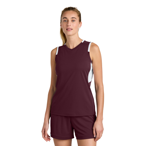 Sport-Tek® Club Recycled Poly Sleeveless Ladies' V-Neck Tank