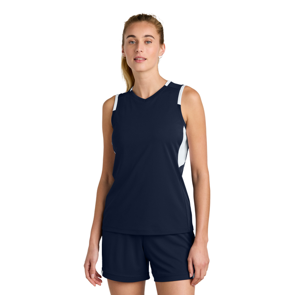 Sport-Tek® Club Recycled Poly Sleeveless Ladies' V-Neck Tank