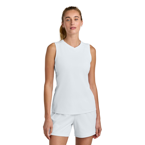 Sport-Tek® Club Recycled Poly Sleeveless Ladies' V-Neck Tank