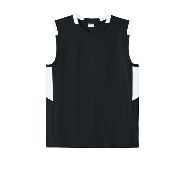Sport-Tek® Club Recycled Poly Sleeveless Youth V-Neck Tank