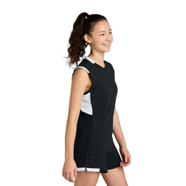 Sport-Tek® Club Recycled Poly Sleeveless Youth V-Neck Tank