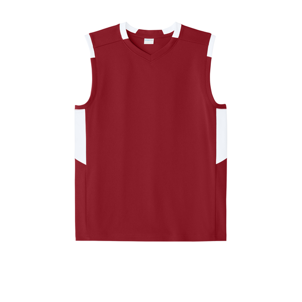 Sport-Tek® Club Recycled Poly Sleeveless Youth V-Neck Tank