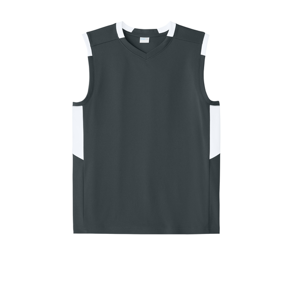 Sport-Tek® Club Recycled Poly Sleeveless Youth V-Neck Tank
