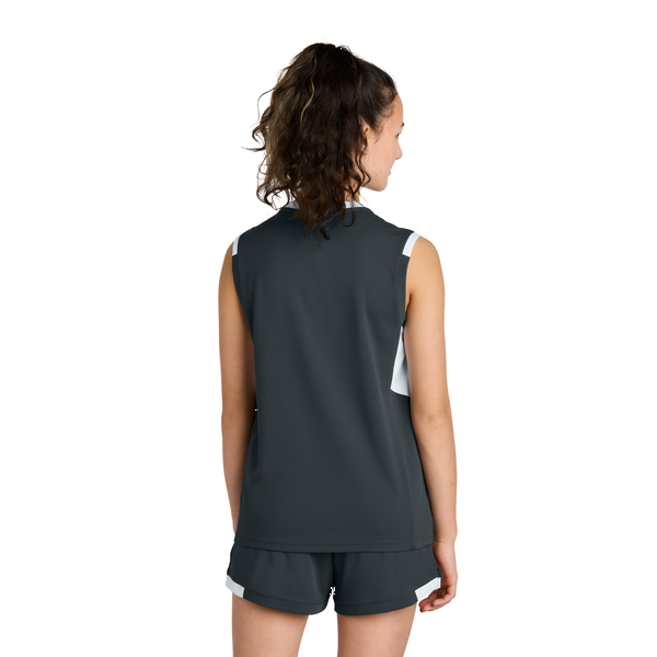 Sport-Tek® Club Recycled Poly Sleeveless Youth V-Neck Tank