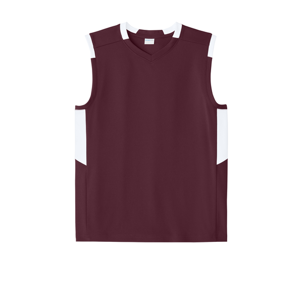 Sport-Tek® Club Recycled Poly Sleeveless Youth V-Neck Tank