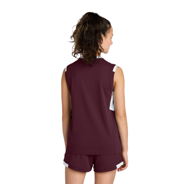 Sport-Tek® Club Recycled Poly Sleeveless Youth V-Neck Tank