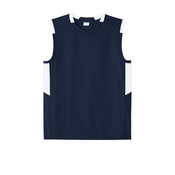 Sport-Tek® Club Recycled Poly Sleeveless Youth V-Neck Tank