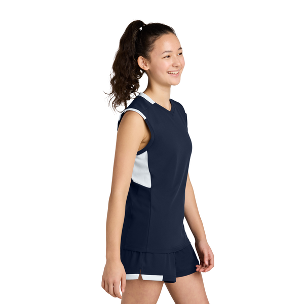 Sport-Tek® Club Recycled Poly Sleeveless Youth V-Neck Tank