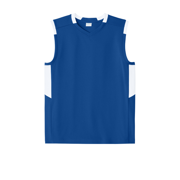 Sport-Tek® Club Recycled Poly Sleeveless Youth V-Neck Tank