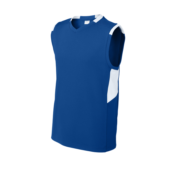 Sport-Tek® Club Recycled Poly Sleeveless Youth V-Neck Tank