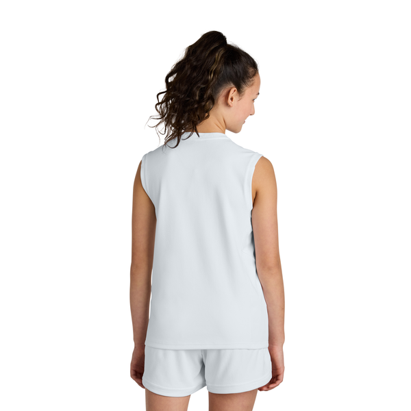 Sport-Tek® Club Recycled Poly Sleeveless Youth V-Neck Tank